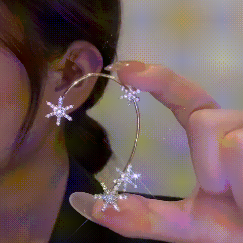 Diamond And Zirconia Earrings without pierced