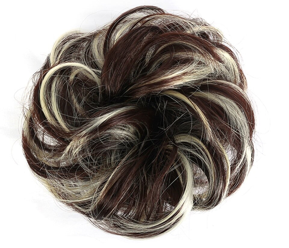 Fluffy Chignon Hairpiece Synthetic Tousled Messy Scrunchies Elastic Hair Bun