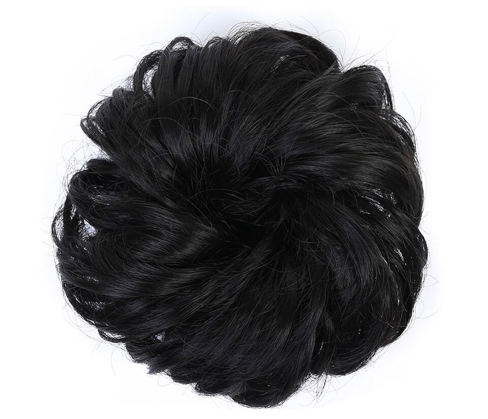 Fluffy Chignon Hairpiece Synthetic Tousled Messy Scrunchies Elastic Hair Bun
