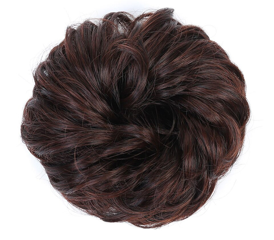 Fluffy Chignon Hairpiece Synthetic Tousled Messy Scrunchies Elastic Hair Bun