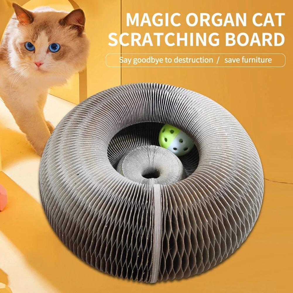 Magic Organ Cat Scratching Board Toy With Bell
