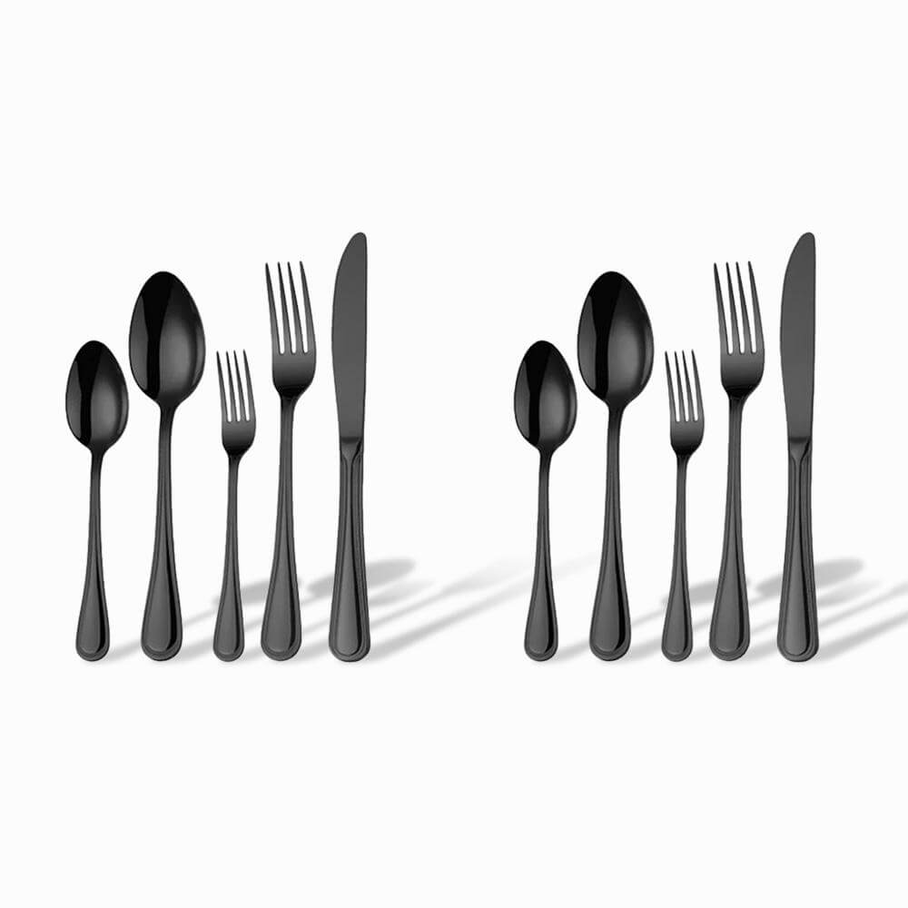 Viscali Black Flatware Set