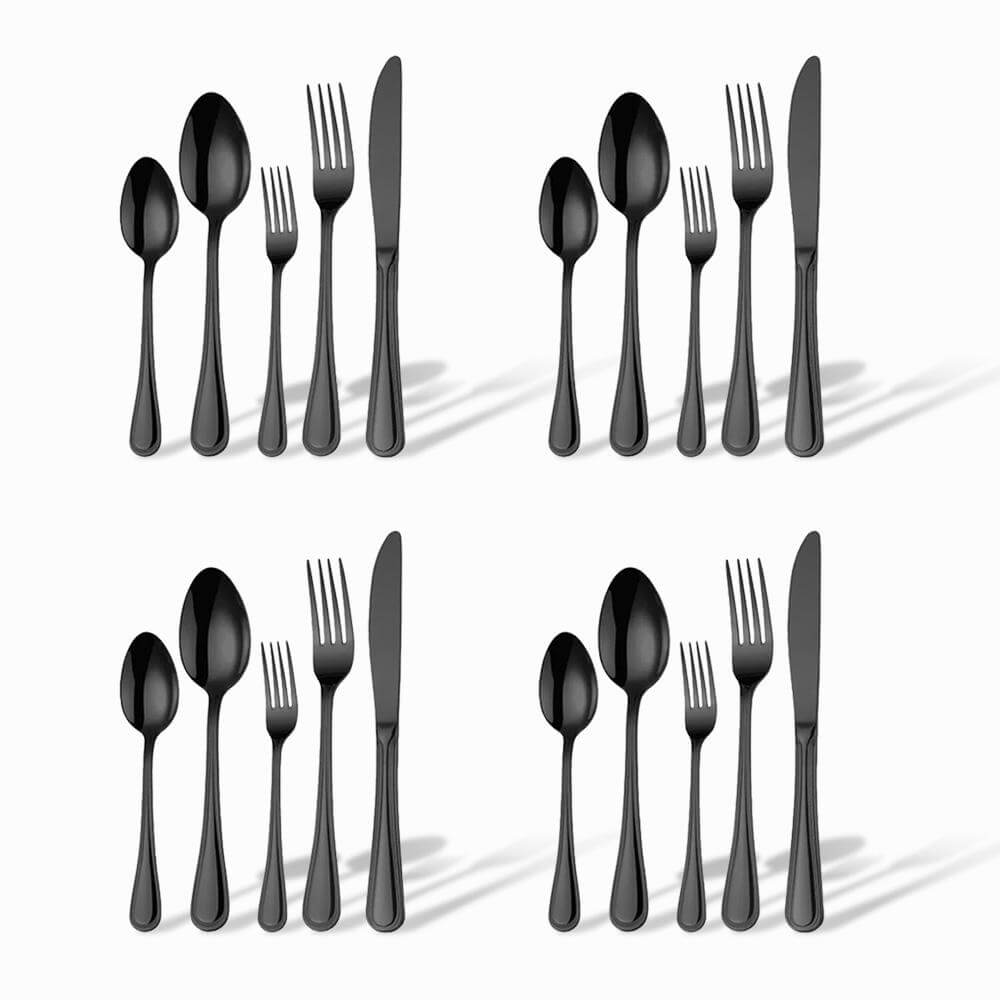 Viscali Black Flatware Set