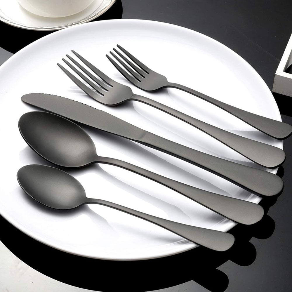 Viscali Black Flatware Set