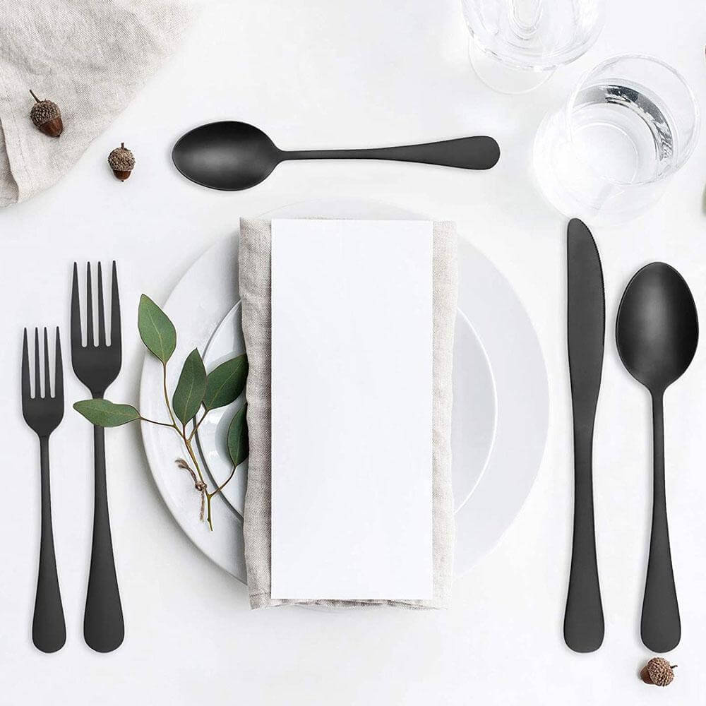 Viscali Black Flatware Set