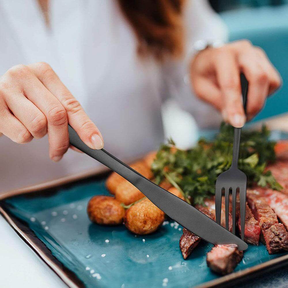 Viscali Black Flatware Set