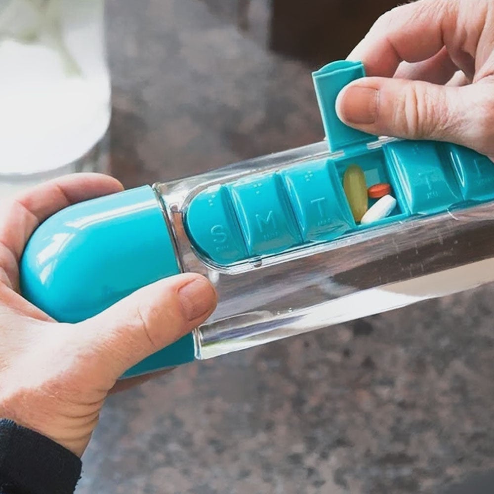 Water Bottle And Pill Organiser