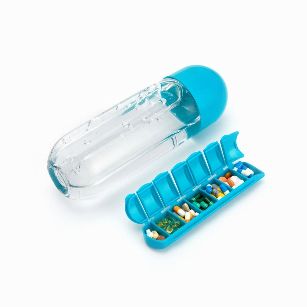 Water Bottle And Pill Organiser