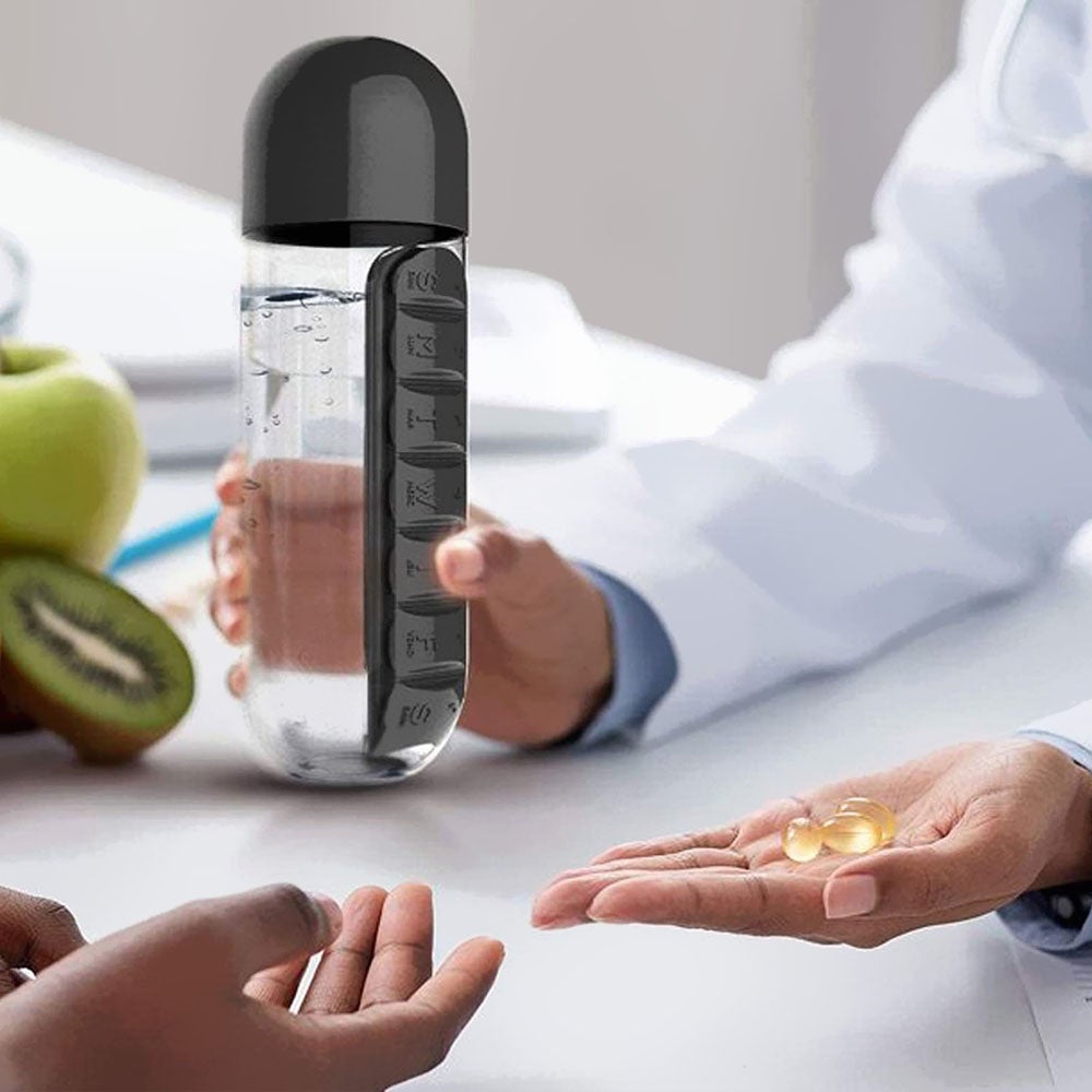 Water Bottle And Pill Organiser