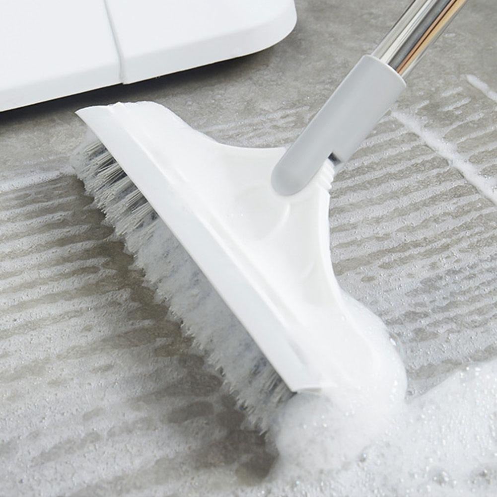 Long Handle Cleaning Brush Floor Scrub Brush Extendable Handle Sweeper Broom Floor Scrub Brush Swivelled Multi-Angle Brush with Adjustable Long Handle