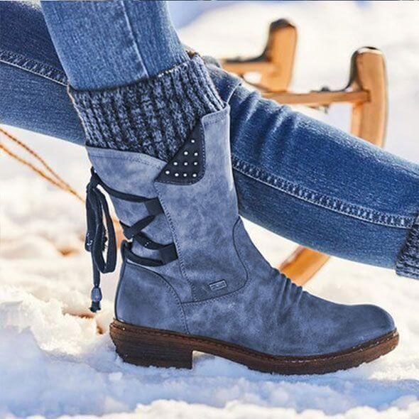 Winter Back Lace Up Snow Boots