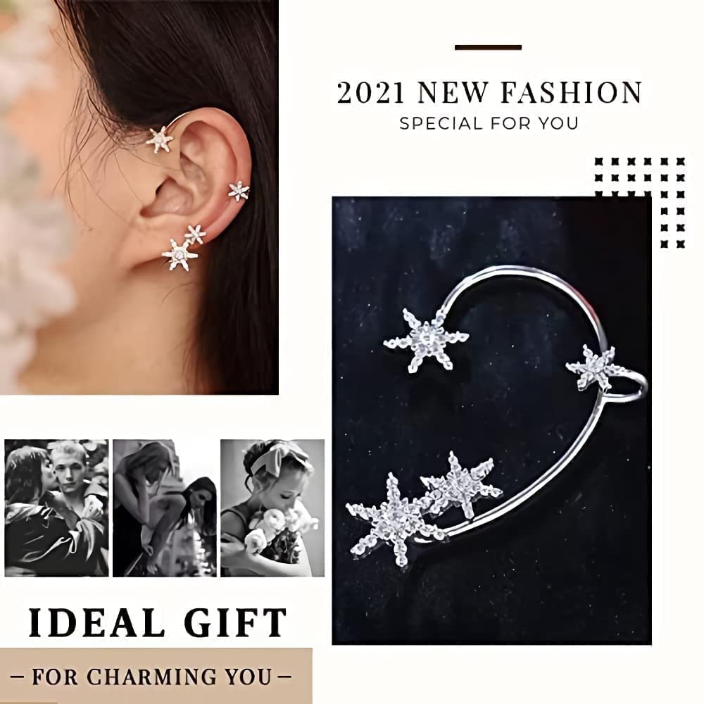 Diamond And Zirconia Earrings without pierced