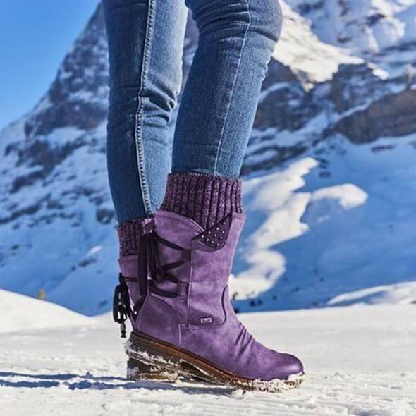 Winter Back Lace Up Snow Boots