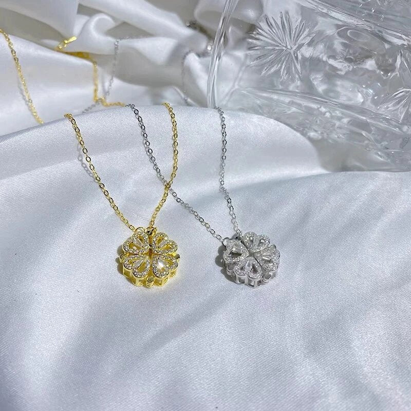 Four-Leaf Heart Shape Necklace