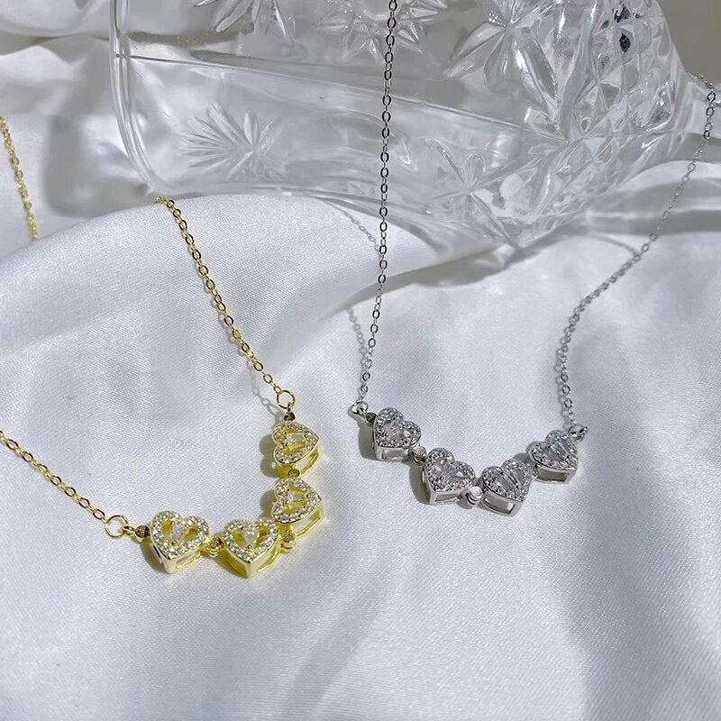 Four-Leaf Heart Shape Necklace
