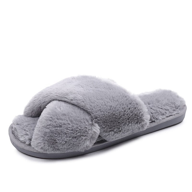 Women&#39;s Cross Band Slippers