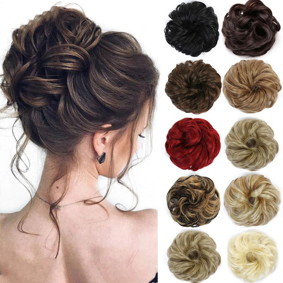 Fluffy Chignon Hairpiece Synthetic Tousled Messy Scrunchies Elastic Hair Bun