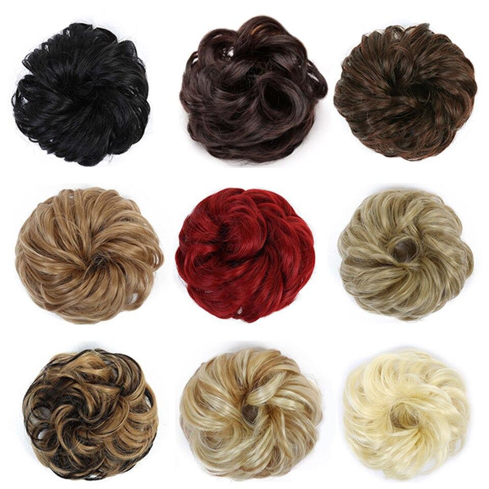 Fluffy Chignon Hairpiece Synthetic Tousled Messy Scrunchies Elastic Hair Bun