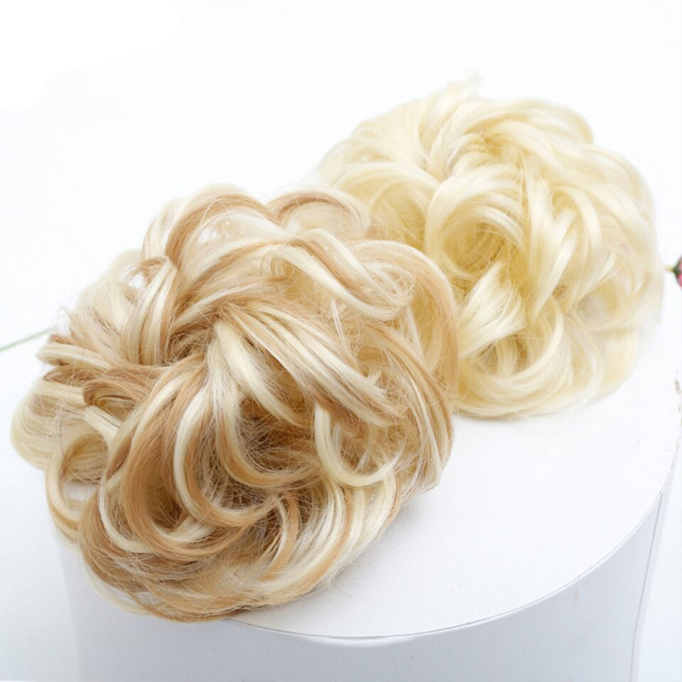 Fluffy Chignon Hairpiece Synthetic Tousled Messy Scrunchies Elastic Hair Bun